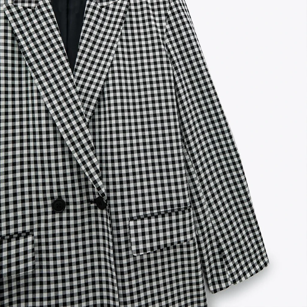 

ZREDARA 2021 new celebrity fashion loose double breasted long sleeve suits jacket spring and autumn women jacket blazer