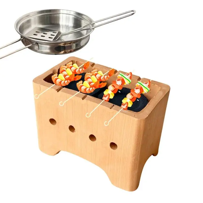 

Забавная имитация ручной работы DIY хижина гриль печь модель кухня игровой дом игрушки для малышей детей