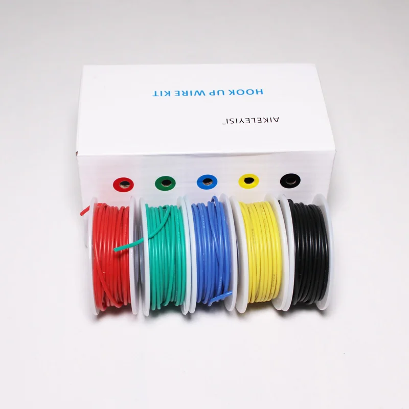 

NEW (5 colors Mix Stranded Wire Kit ) Silicone Wire Rubber Insulated Electrical Wire Hook-up Cable30/28/26/24/22/20/18awg