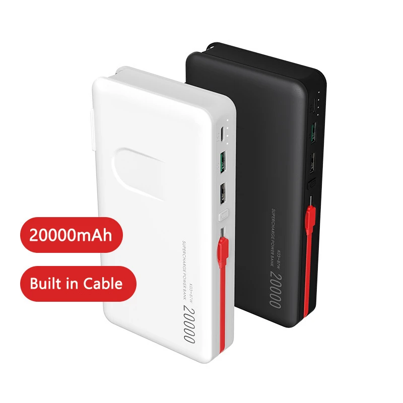 

87W Power Bank 20000mAh PD QC3.0 Quick Charge Poverbank Portable Exterbal Battery Charger Powerbank For Smartphone Laptop Tablet