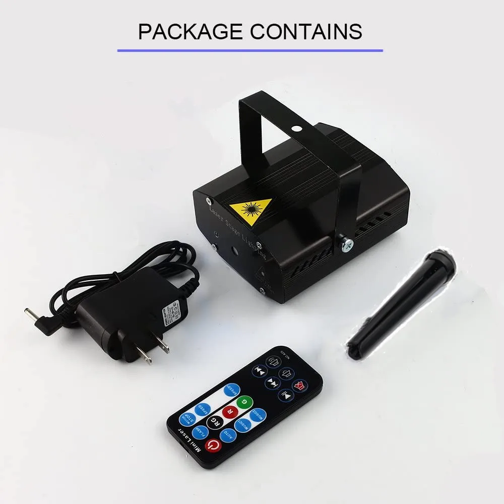 Мини-проектор со звездами и небом лазерный проектор с активацией звуком красный