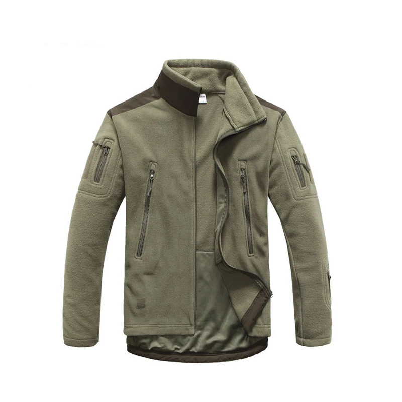 

Fleece Jacket for Men in Winter Thermal Warm Windproof Non-hooded Polyester for Hunting Camping Hiking Multi-Pocket Functional