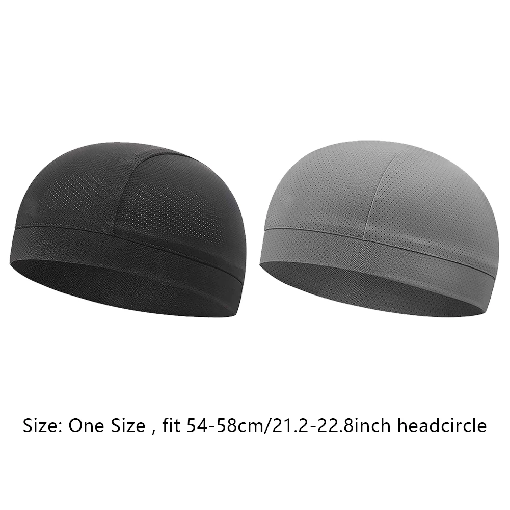 

2PCS Sweat Wicking Skull Cap Bike Quick Dry Breathable Sweat Helmet Liner Under Helmet Hats Cooling Beanie Hat Bike Equipment