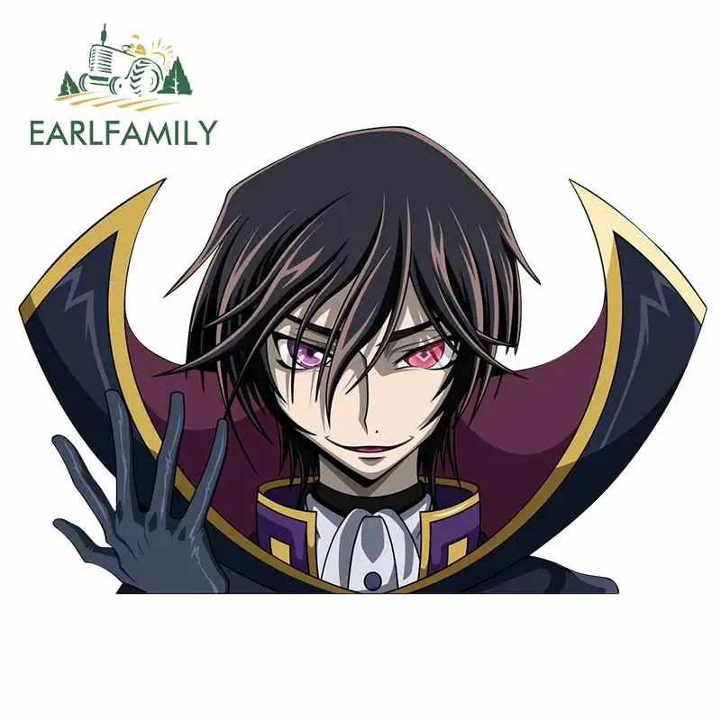 

EARLFAMILY 13cm x 8.8cm for Lelouch Peeker Car Stickers Vinyl Assessoires Laptop Bumper Windshield Trunk Custom Printing Decal