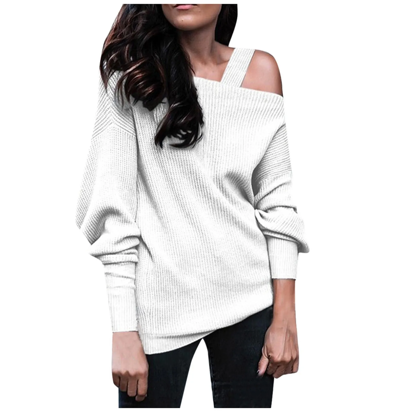 

Для женщин рубашки Топы пикантные однотонные с асимметрия, на плечо воротник одежда с длинным рукавом модная повседневная рубашка Топ Женс...