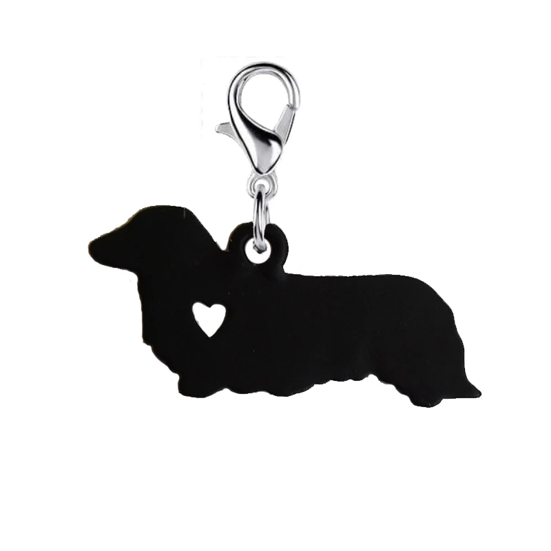 Таксы черно-связка для ключей в виде собаки с 11 мм застёжкой &quotЛобстер&quot