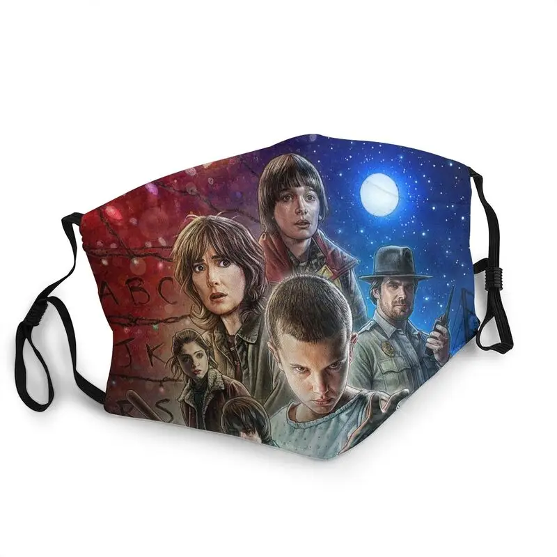 

80s Fashion TV Stranger Things Face Mask Adult Men Anti Haze Mask Protection Cover Breathable Respirator Mouth Muffle