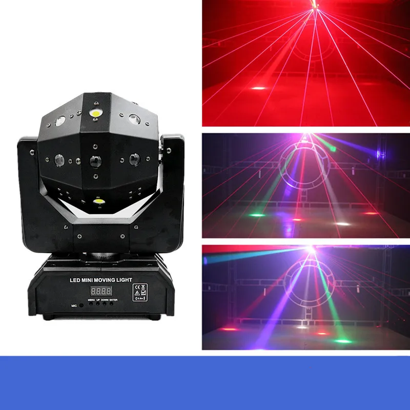 Free mailing Unlimited Rotate Dj Laser Disco Led Strobe 3 IN 1 Moving Head Light Good Effect Use For Party KTV Night Club Bar