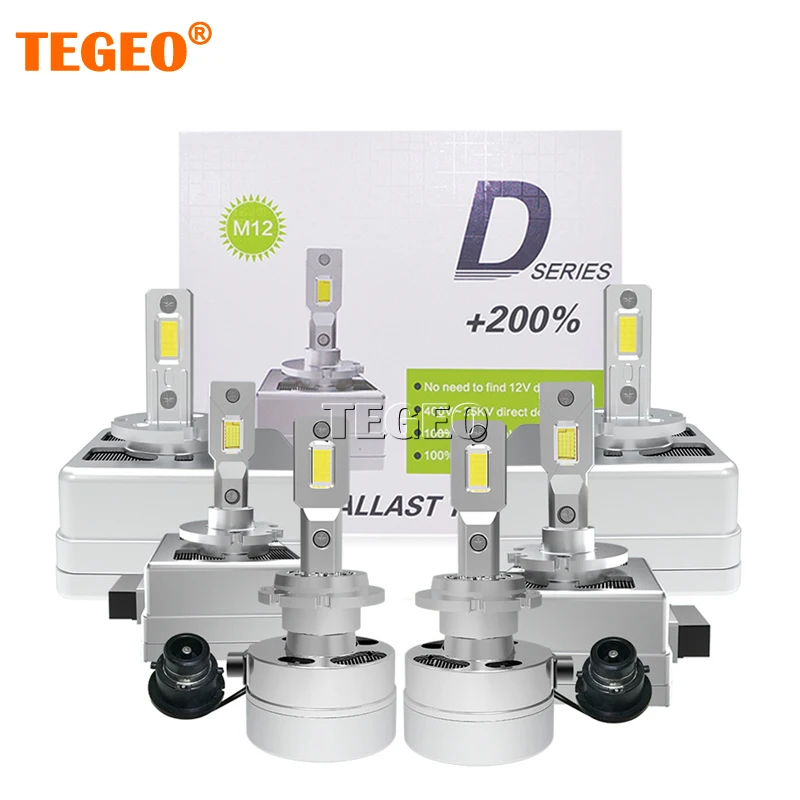

TEGEO D2S D2R D4S D5S D8S Car Headlight Bulbs White D1S D3S Canbus Error Free LED Light 20000LM 90W For LED HID Conversion Kit