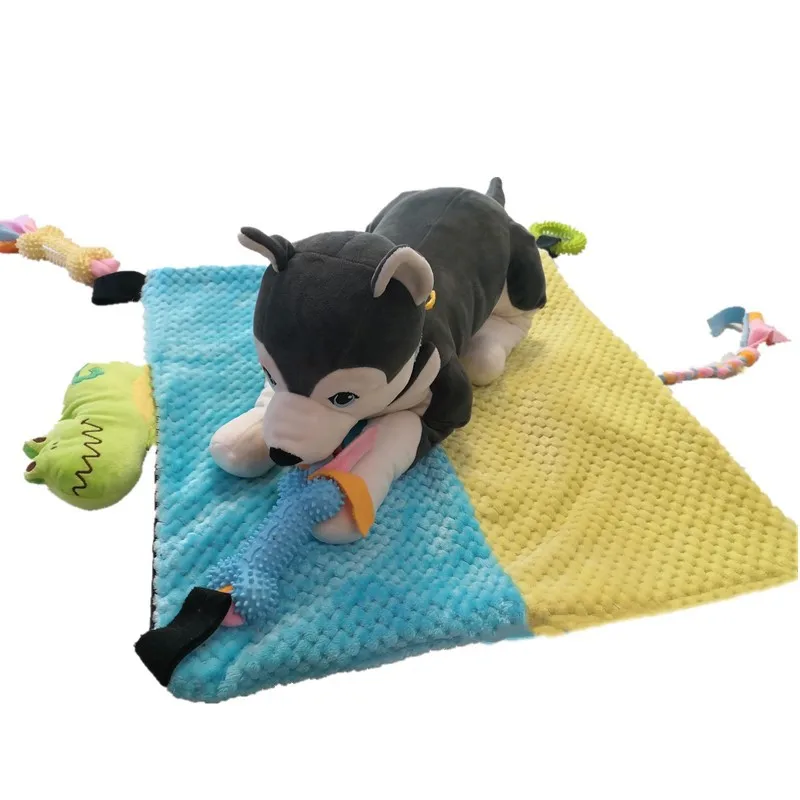 Милый мягкий мультяшный коврик для кошек домашних питомцев С игрушечным пищащим