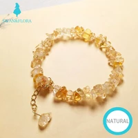 crystal wholesale natural topaz gravel bracelet 14k gold wrapped accessories for a long time