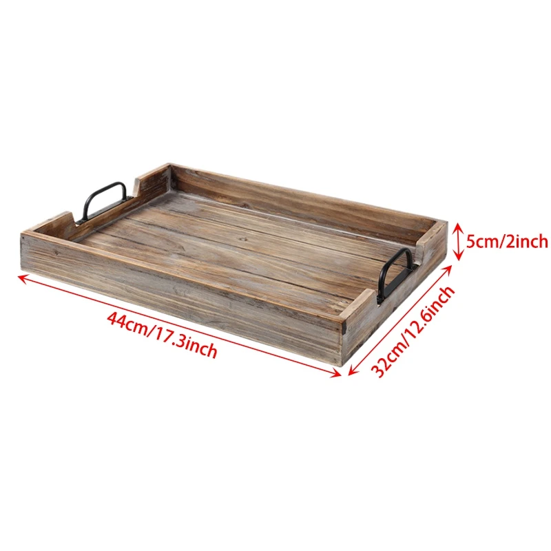 

Wood Breakfast Tray Decorative Table Tray Bed Tray Table Tea Tray with Handles