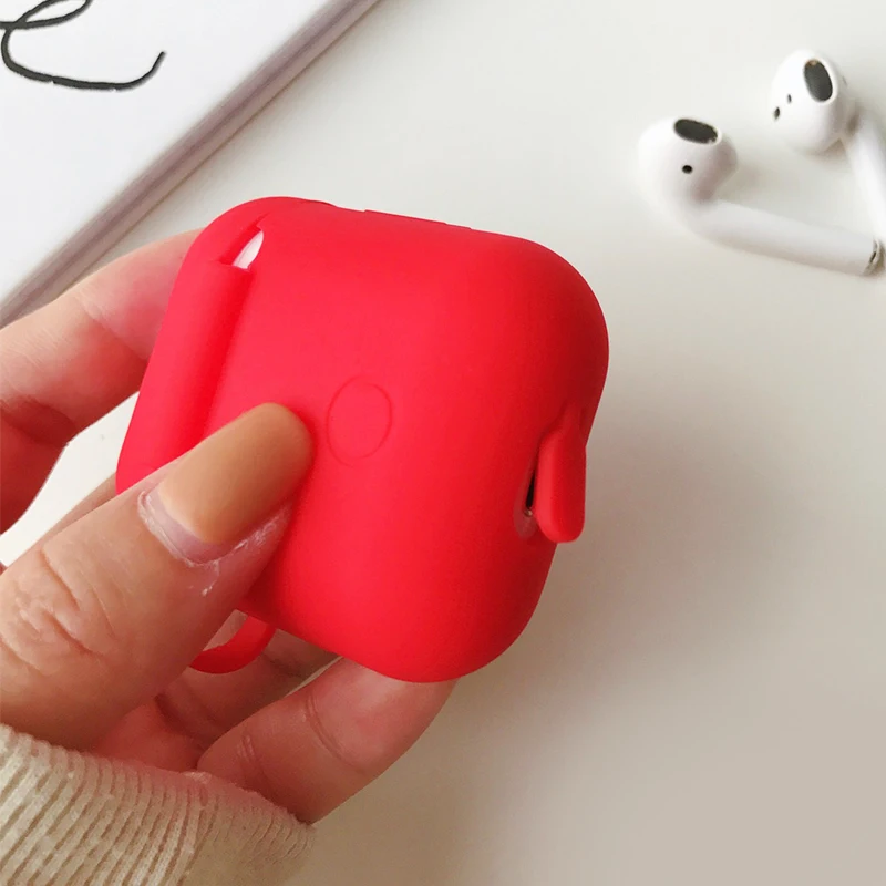 Беспроводной чехол для гарнитуры Bluetooth прозрачный Apple Airpods 2 мягкий силиконовый