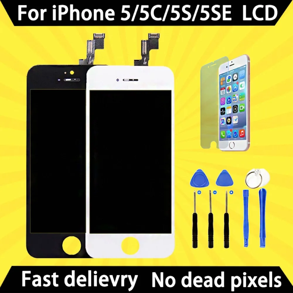 ЖК дисплей класса AAA без битых пикселей для iPhone 5 5S 5C 5SE с 3D сенсорным экраном