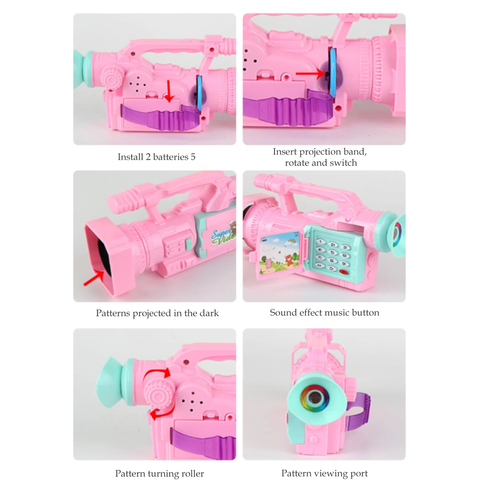 

Projection Camera Toy Interesting Educational Children's Webcam Children Kids Camera Educational Toys For Children Gift Toy