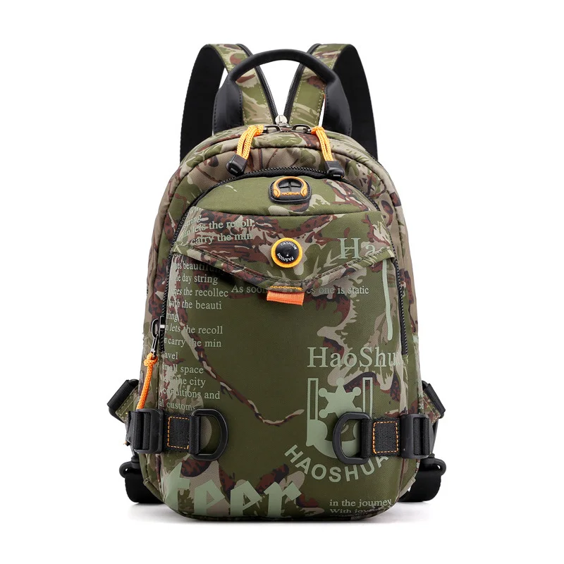 Camouflage Backpack Мужская повседневная задняя упаковка новая водонепроницаемая нейлоновая сумка для путешествий Мужская школьная сумка для мальчиков-подростков - Цвет: Camouflage Backpack