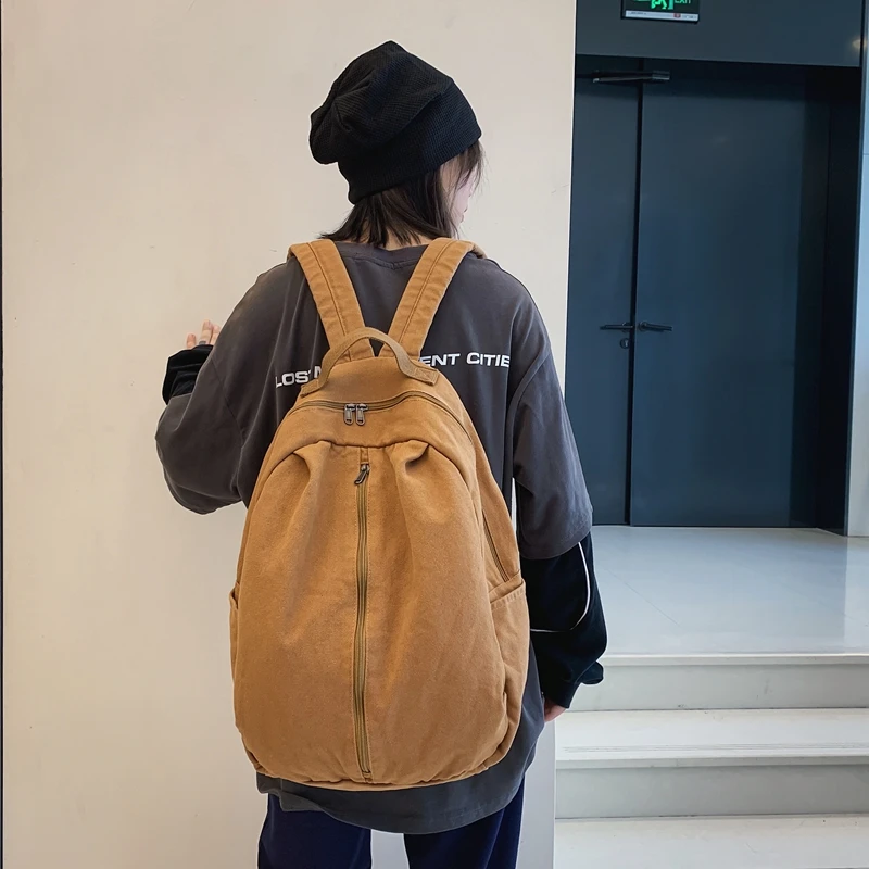 

Однотонный мягкий женский рюкзак, Модная молодежная сумка на плечо в Корейском стиле, рюкзак для ноутбука, школьный ранец для подростков, дл...