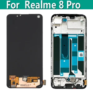 original amoled repair part 6 4 for realme 8 pro rmx3081 lcd display touch screen digitizer assembly for realme 8pro display free global shipping