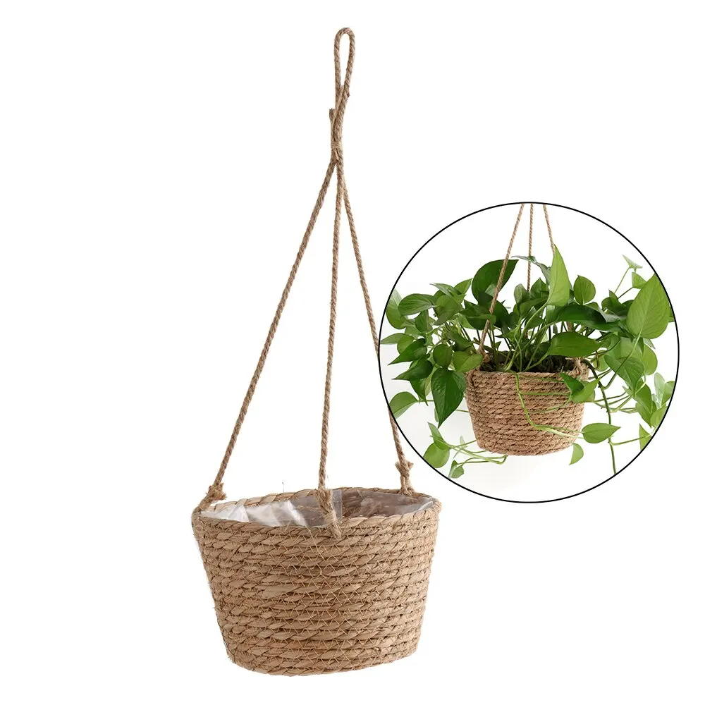 

Hanging Plant Hangers Garden Decorations Jute Rope Woven Flower Pot Holder Balcony Window Wall Hanging Plant Basket