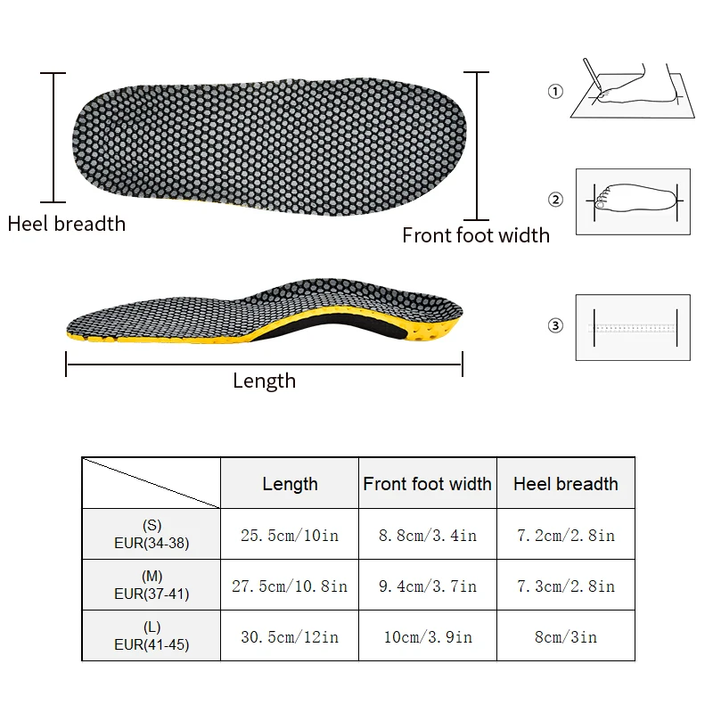 Soumit ЕВА спортивные стельки арки Поддержка ортопедические для обуви