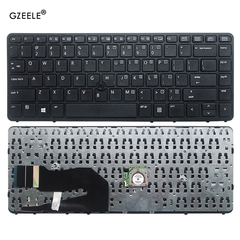 Клавиатура для ноутбука GZEELE английская клавиатура HP EliteBook 840 G1 850 G2 Series US с