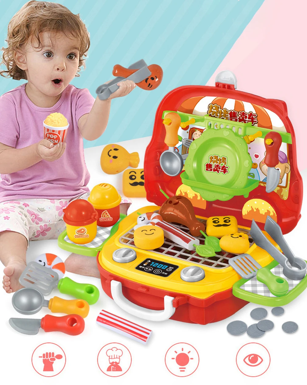 Ролевые игры кухня Popin Cookin Zabawki Juguetes Para nignos Juguetes niuna Cozinha Infantil кухонный набор девочка игрушки для детей