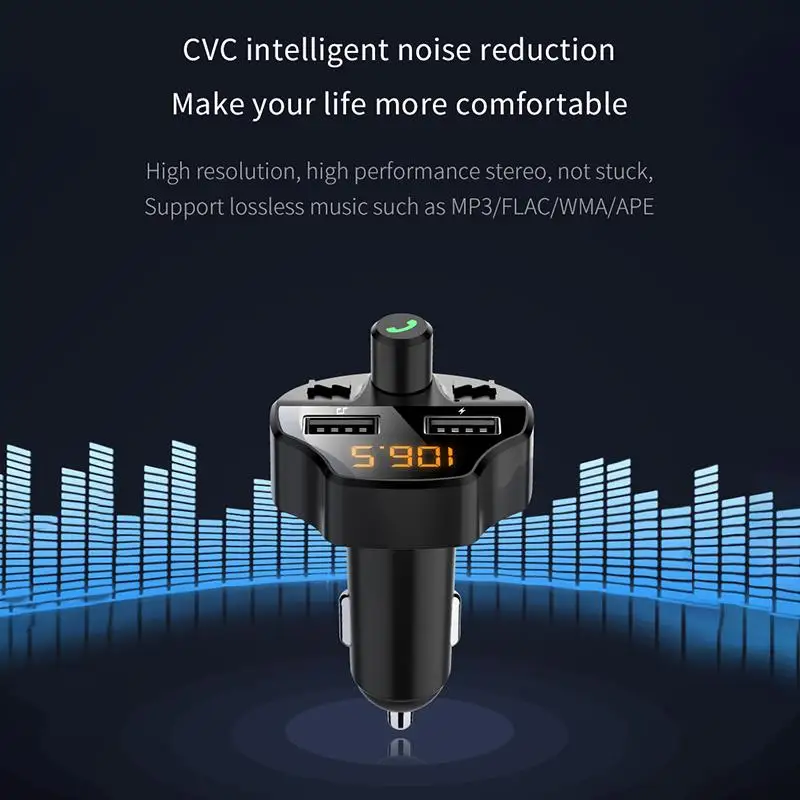 Автомобильный FM MP3-плеер с поддержкой Bluetooth 5 0 и функцией отключения памяти |