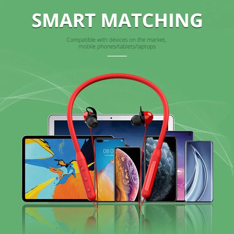 

BL07 TWS Wireless Bluetooth Headset In-Ear Hanging Neck Sports Earphone Macaron Color Memory Magnetic Storage Stereo Headphone