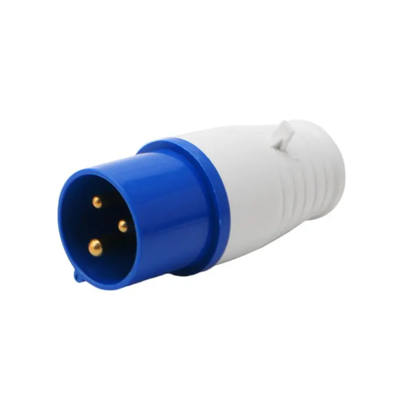 

16 Amp 3 Pin Industrial Plug 220-250V Weatherproof IP44 2P+E 3Phase 16A