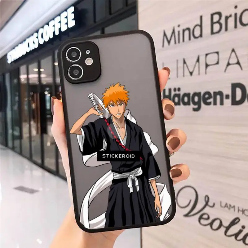 

Japanese Anime Bleach Phone Cases Matte Transparent for iPhone 7 8 11 12 s mini pro X XS XR MAX Plus cover funda