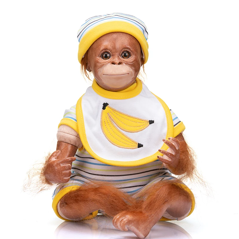 

Кукла реборн, 45 см, Orangutans, Размер Премиум, милая обезьяна, ручная работа, детальная картина, коллекционные подарки для детей на день рождения