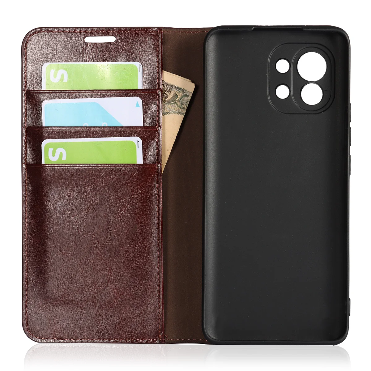 Чехол книжка из натуральной кожи для Xiaomi Mi 11 11i 10T 9T Note 10 Pro 9 A2 Lite 8 SE A1 Mix 2s Max 2