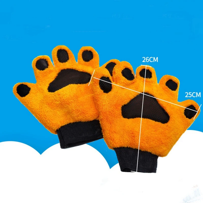 Перчатки для обработки домашних животных бархатные собак кошек ванны мягкая