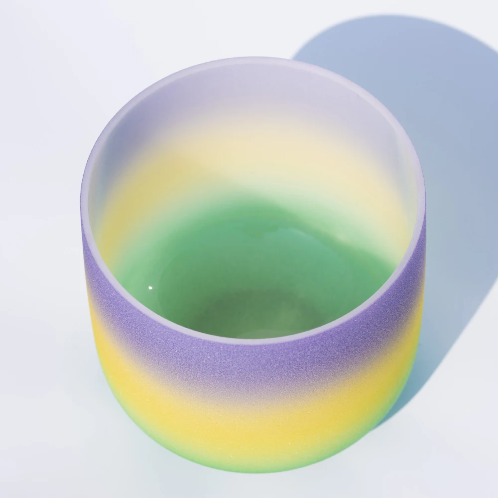 440 Гц 432 10 дюймов B Note Радужная корона чакра Кварцевый Поющая чаша Медитация | Спорт