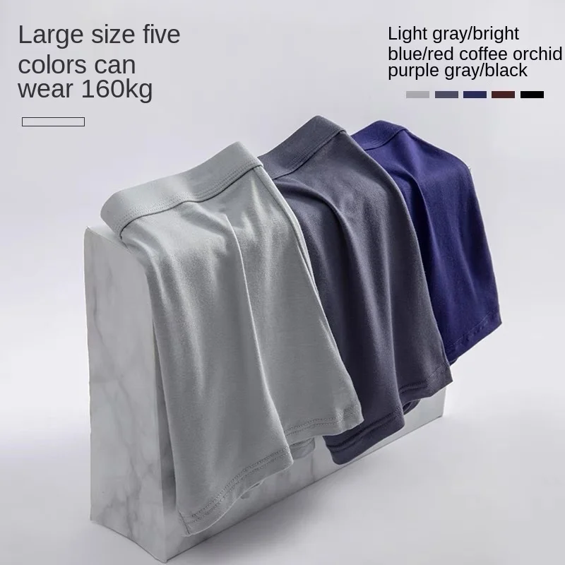 4pcs/lot Bamboo Fiber Men's Boxer Pantie Underpant plus size XXXXL large size shorts breathable underwear  6XL 7XL 8XL9XL