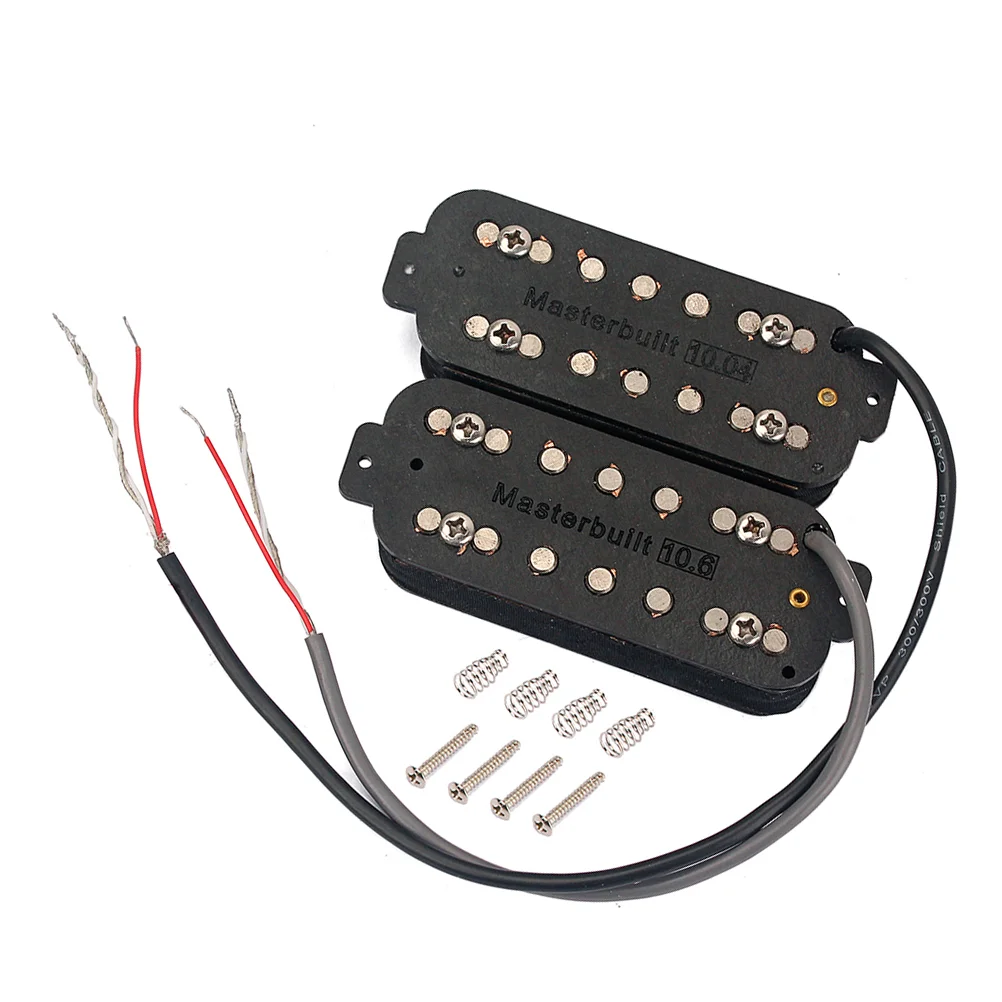 

2pcs Alnico 5 Dual Coils Rosewood Humbucker Pickup Bridge Neck Set for 7-String Guitar Replacement (Coffee)