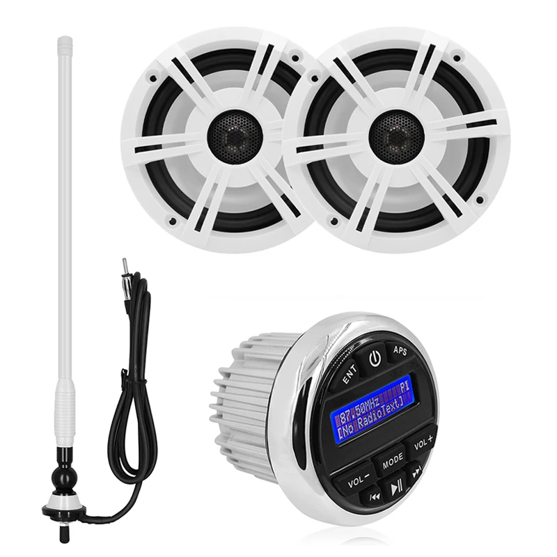 GUZARE морской телефон, водонепроницаемая аудиосистема для лодки, радио DAB AM FM, mp3-плеер/3,5-дюймовые Морские Динамики/антенна