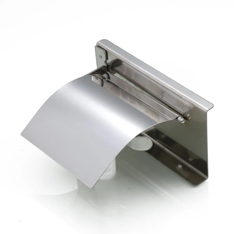 

Toilet paper holder wall-mounted paper towel rack 304 stainless steel mobile phone paper towel rack hotel bathroom rack