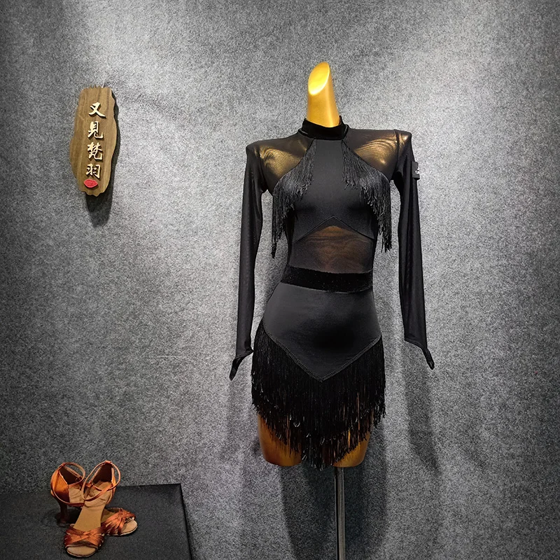 Платье для латиноамериканских танцев с кисточками распродажа платья сальсы