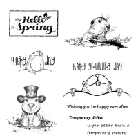 groundhog clear stamps for diy scrapbooking card making silicone stamps fun decoration supplies