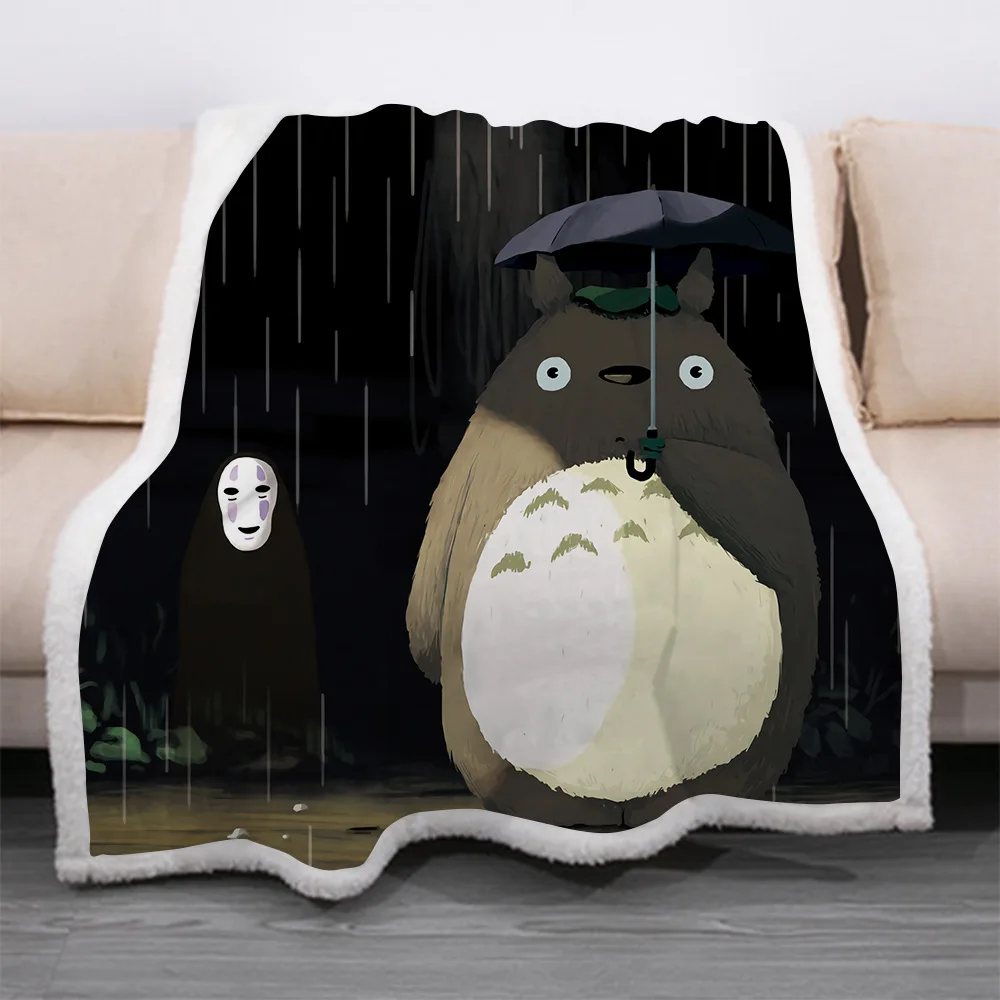 Забавное аниме одеяло Totoro с мультяшным рисунком 3D полностью печатное носимые