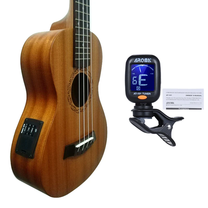 SevenAngel Гавайская гитара Сопрано тенор Ukelele мини Гавайская Акустическая гитара электрическая Гавайская гитара - Цвет: Electric uku set 3