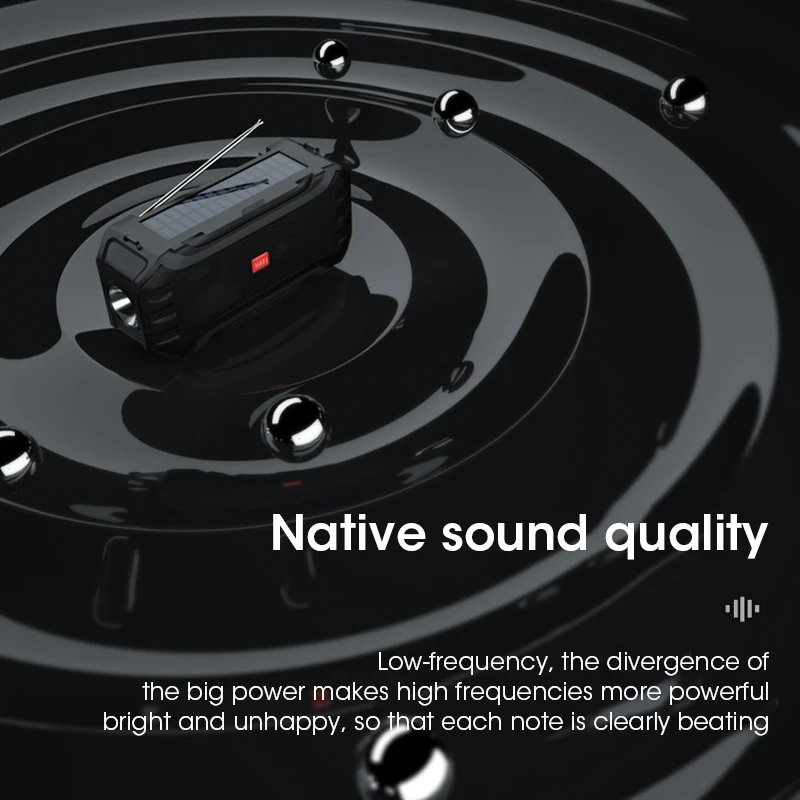 Портативная Bluetooth-колонка беспроводная басовая колонка светодиодная уличная