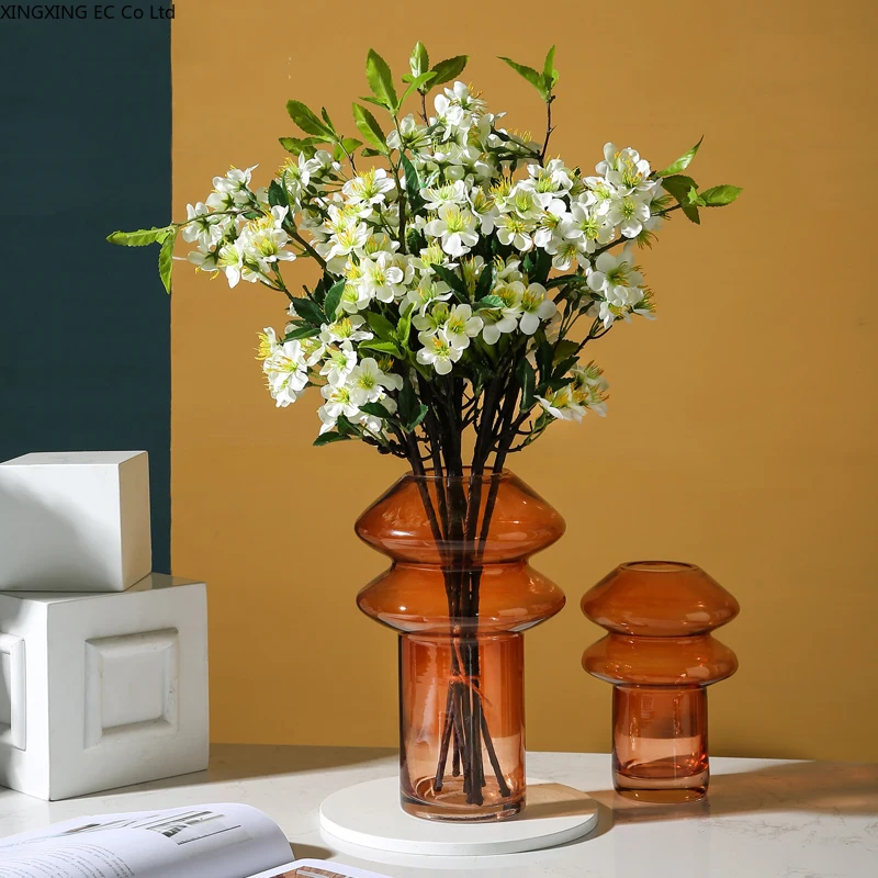 

Gradient Transparent Glass Bottle Flower Modern Minimalist Home Decoration Ornaments Living Room Flower Arrangement Decoration