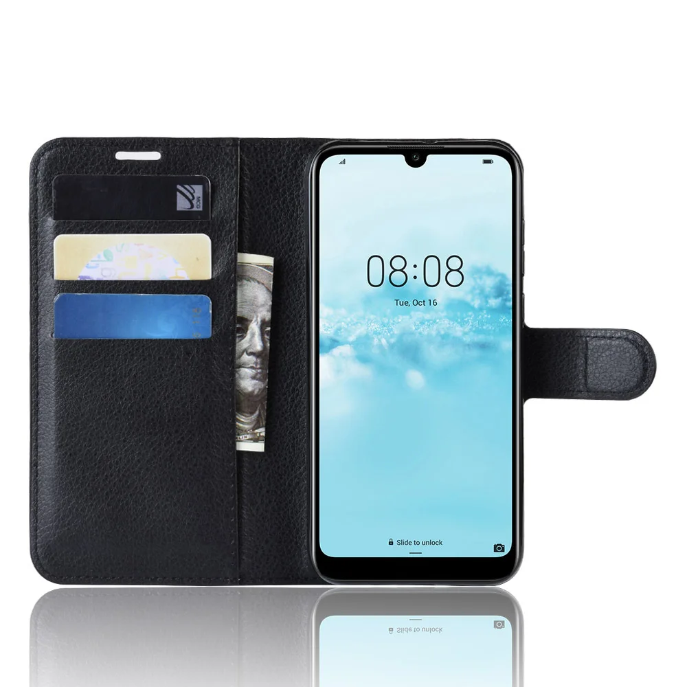Роскошный чехол кошелек из искусственной кожи с откидной крышкой для Huawei Y5 2019 AMN