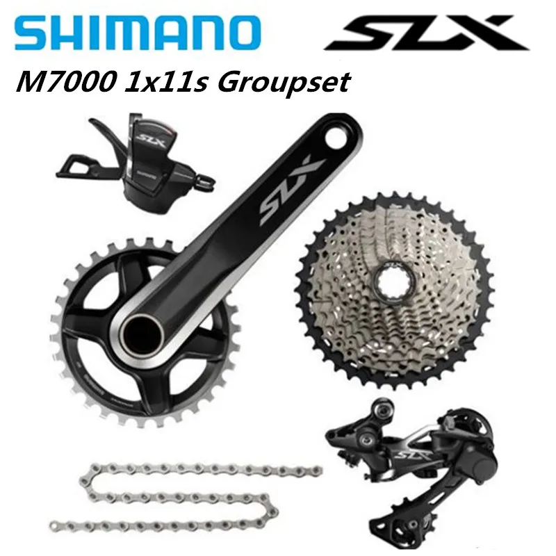 SHIMANO SLX M7000 1x11S 11S набор скоростей и гидравлический дисковый тормоз 170 мм/175 мм 32T 34T для горного велосипеда