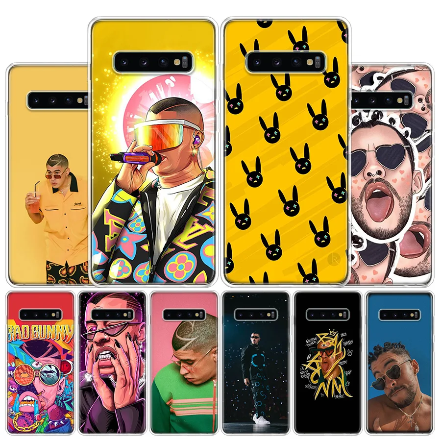Чехол для телефона Bad Bunny Samsung Galaxy S22 S21 Ultra S10 Plus S20 FE S10E S9 S8 S7 Edge J4 + мягкий чехол Coque |