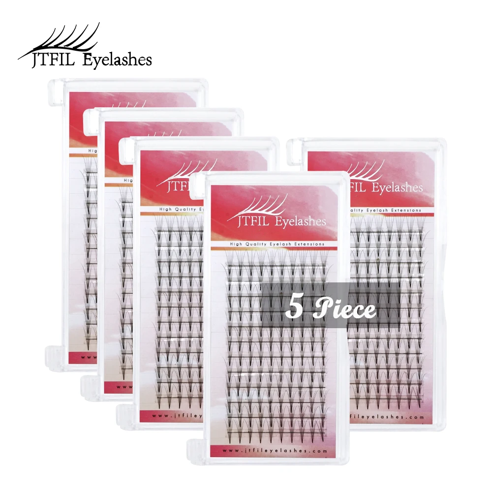 Готовые объемные вееры для наращивания ресниц короткий стержень C/D завитые