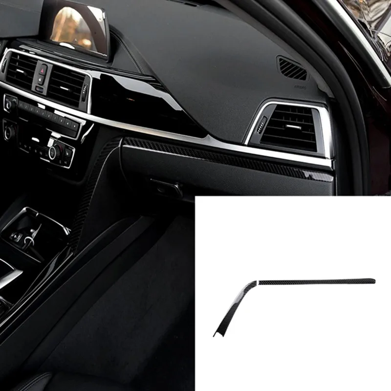 

Car Interior Central Console Panel Decoration Strips Carbon Fiber Car Stickers for BMW F30 F34 2013-2018 Auto Emblem Accessories