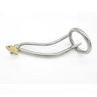 Устройство целомудрия для мужчин из нержавеющей стали с катетером, клеткой для петуха, блокировкой девственности, кольцом для пениса, пенисом, кольцом для петуха A059